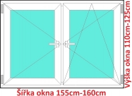 Okna O+OS SOFT rka 155 a 160cm x vka 110-125cm